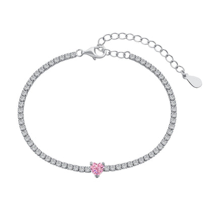 [Elite]0.5 Carat Elegant Romantic Heart Shape Lover Bracelet