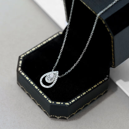 [Elite]Sparkling Pear Cut Necklace