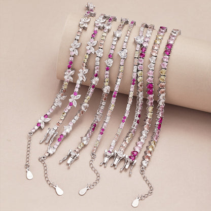[Elite]Romantic Heart Shape Round Cut Lover Bracelet