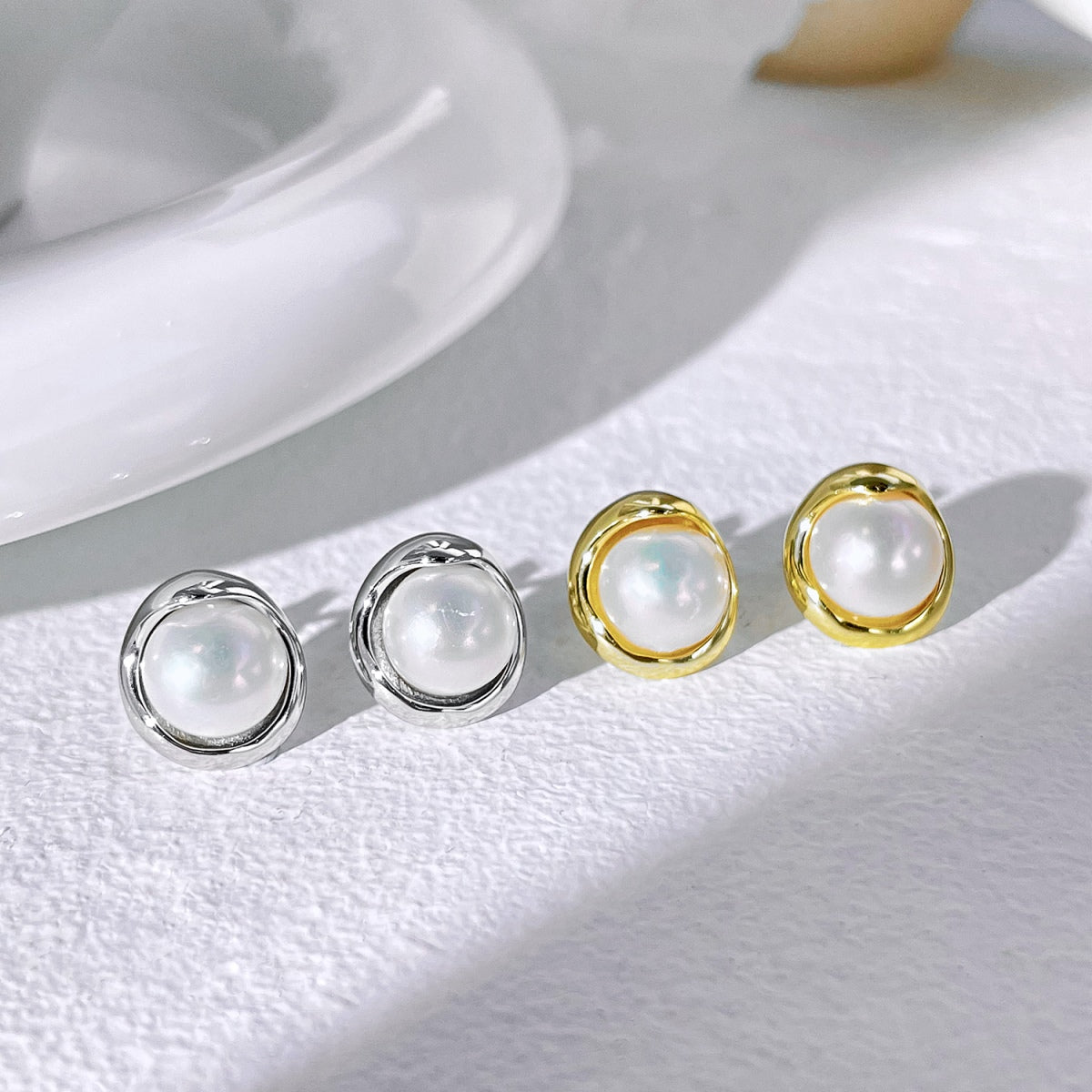 [Elite]Dainty Bread Pearl Earrings
