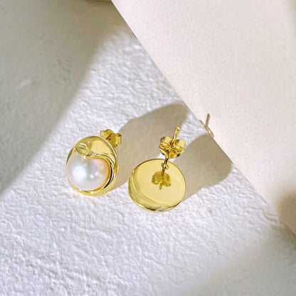 [Elite]Dainty Bread Pearl Earrings