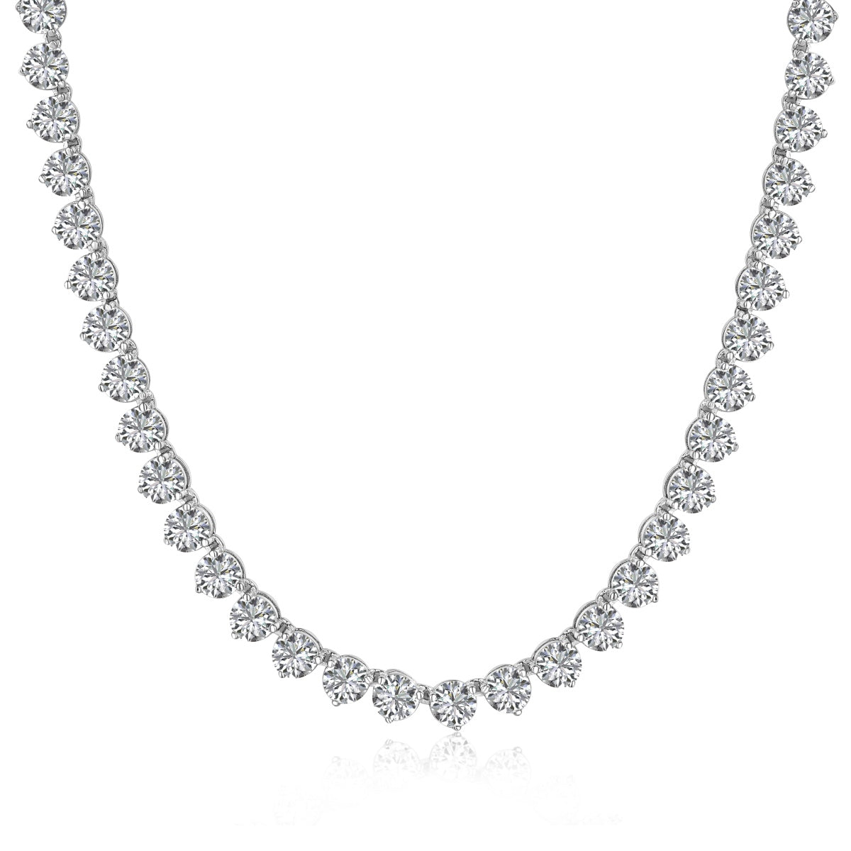 [Elite]Ornate Heart Cut Tennis Necklace