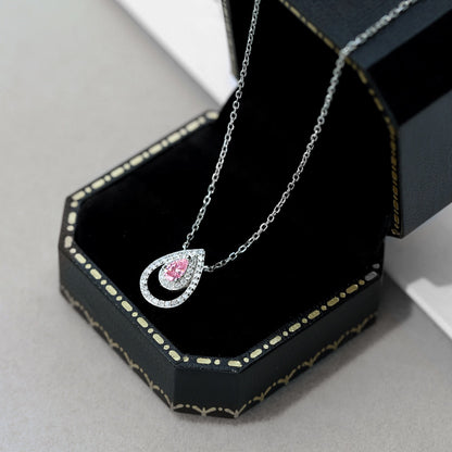 [Elite]Sparkling Pear Cut Necklace