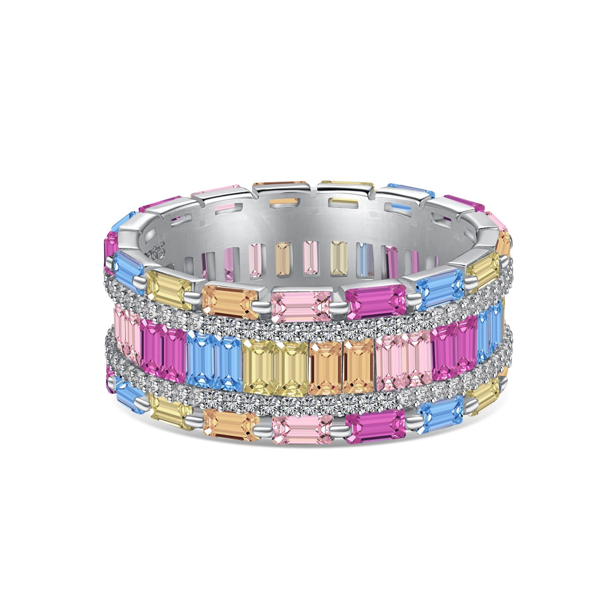 [Elite]Dazzling Colorful Radiant Cut Party Ring