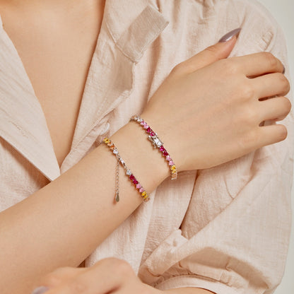 [Elite]Luxurious Colorful Romantic Heart Shape Lover Bracelet
