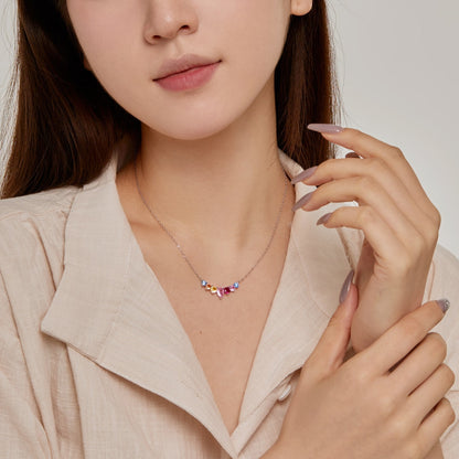 [Elite]Dainty Colorful Heart Necklace