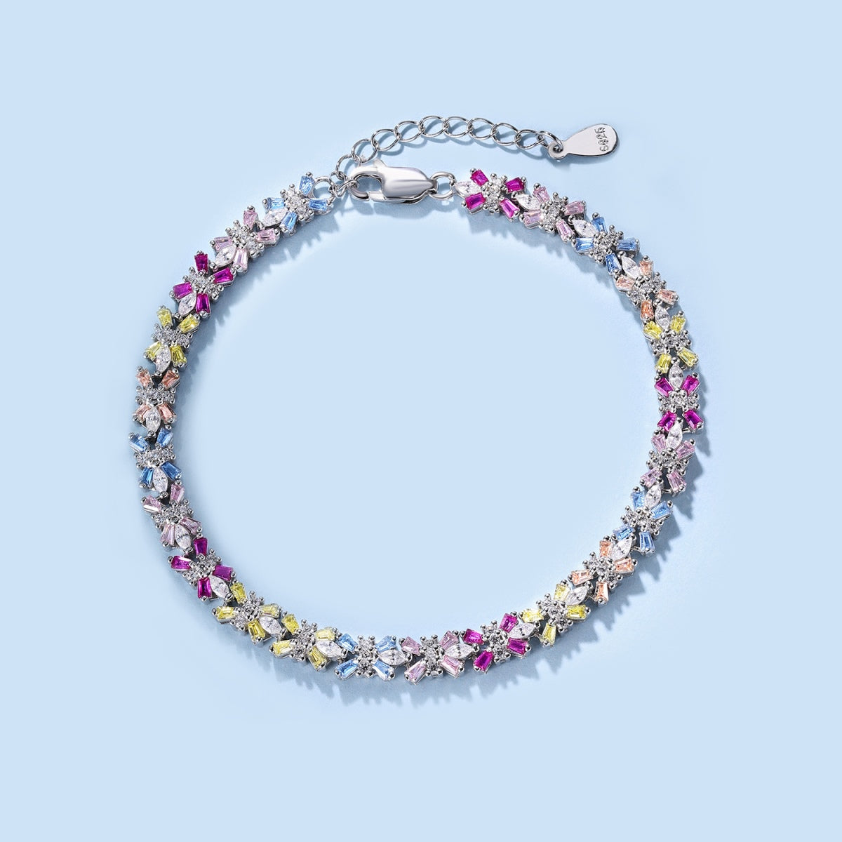 [Elite]Radiant Colorful Emerald Cut Party Bracelet