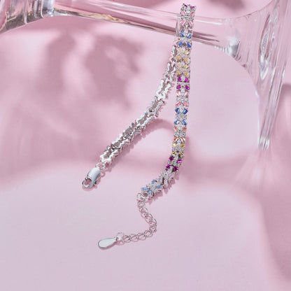 [Elite]Radiant Colorful Emerald Cut Party Bracelet