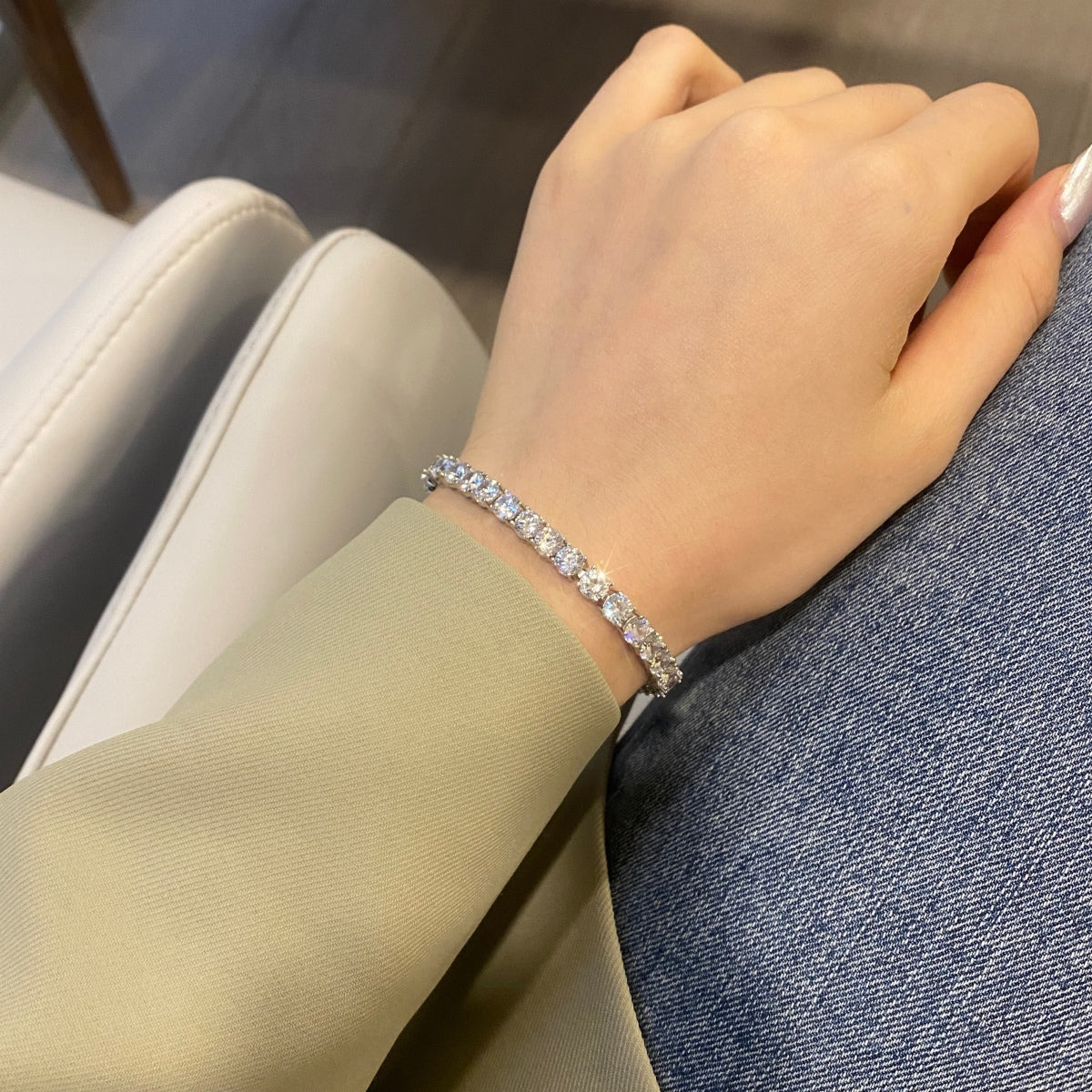 [Elite]Ornate Sparkling Round Cut Wedding Bracelet
