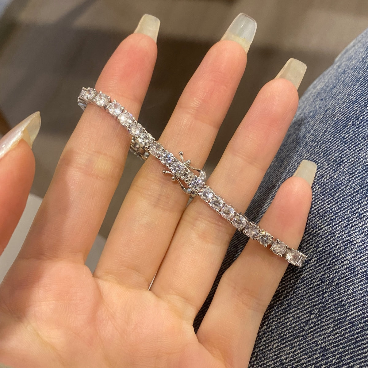 [Elite]Luxurious Ornate Round Cut Tennis Bracelet
