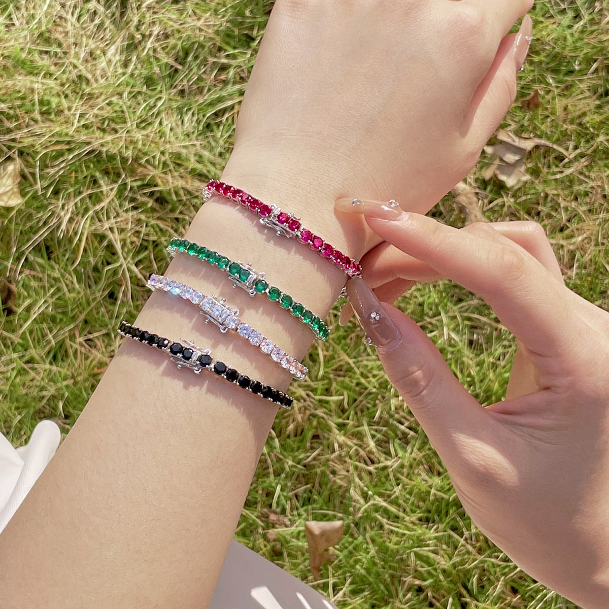 [Elite]Radiant Colorful Round Cut Party Bracelet