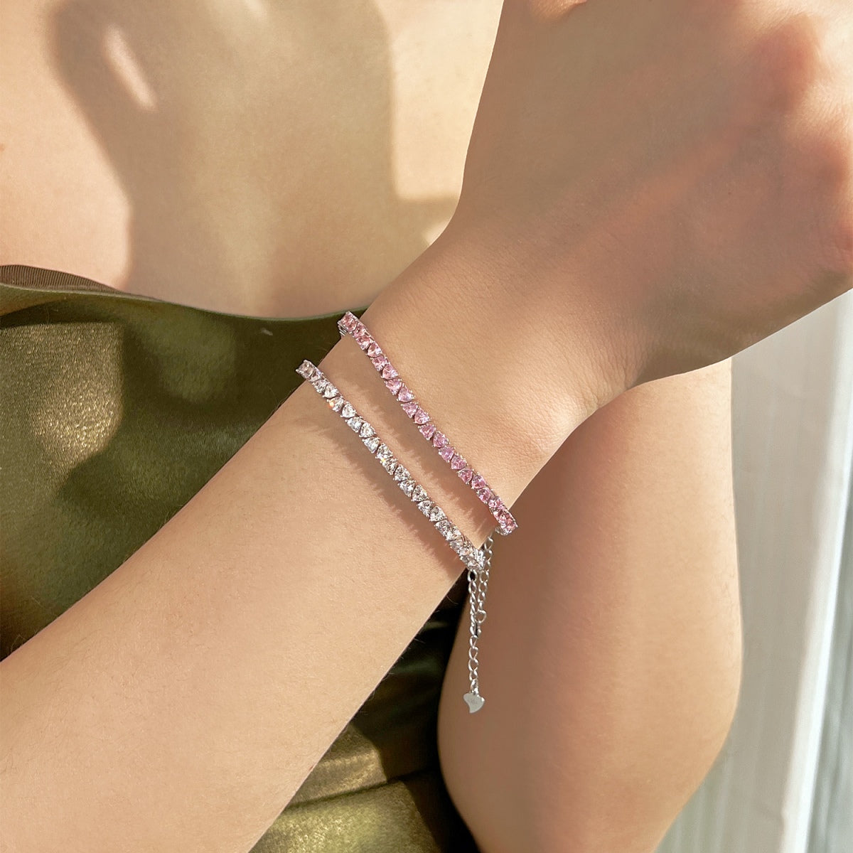 [Elite]Dazzling Romantic Heart Shape Lover Bracelet