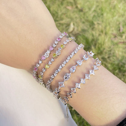 [Elite]0.5 Carat Ornate Princess Cut Daily Bracelet