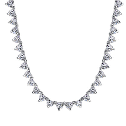 [Elite]Ornate Heart Cut Tennis Necklace