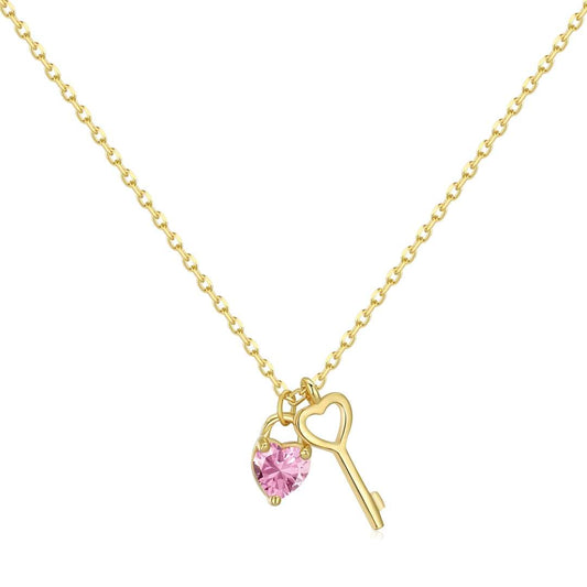 [Elite]Unique Heart Shape Key Pendent Necklace
