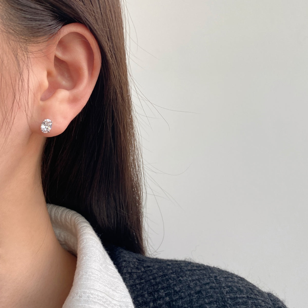 [Elite]Oval Classic Dignified Elegant Earrings