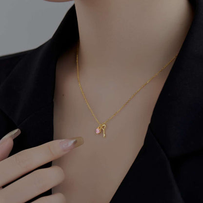 [Elite]Unique Heart Shape Key Pendent Necklace