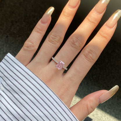 [Elite]2.0 Carat Dazzling Sparkling Radiant Cut Party Ring