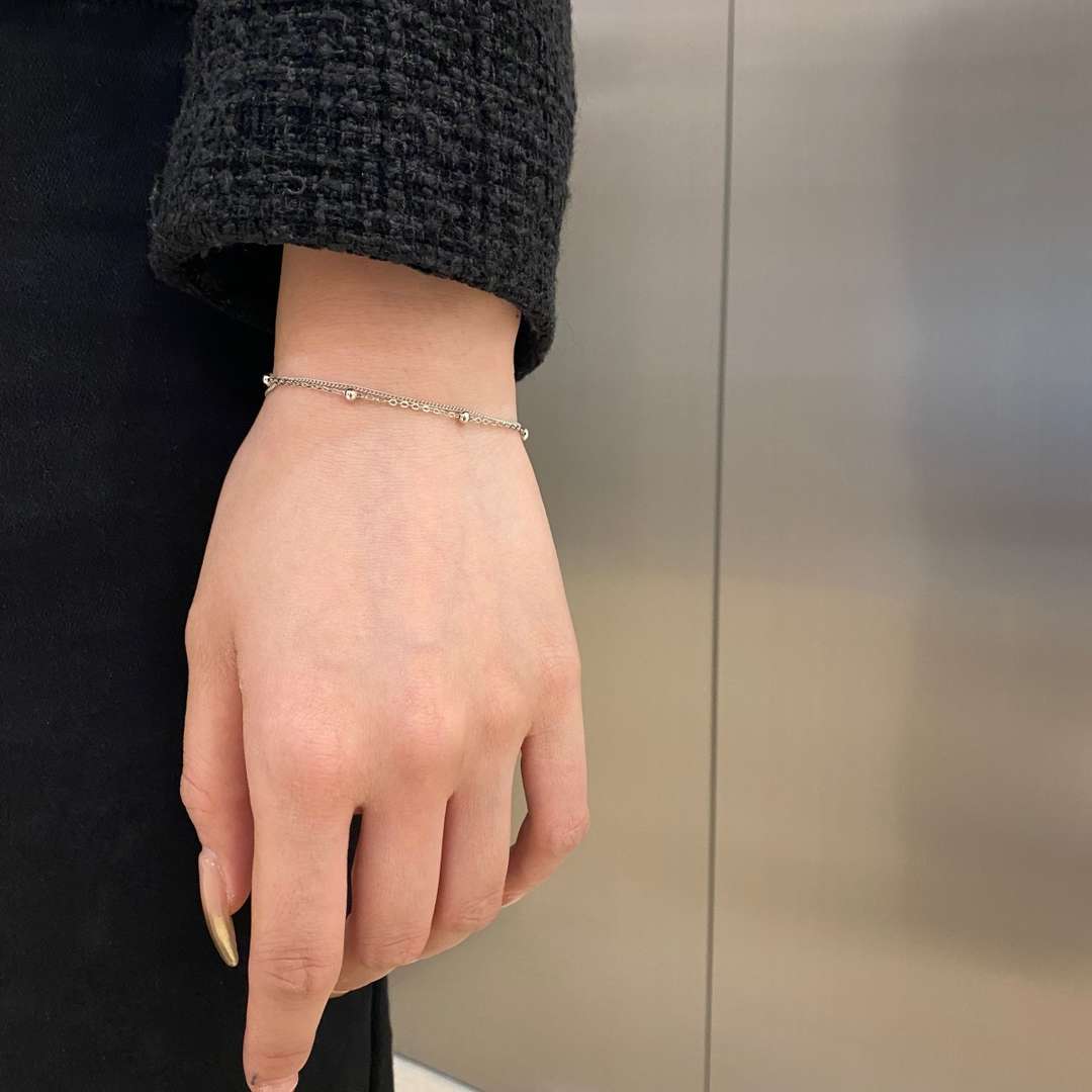 [Elite]Delicate Bead Double Layer Bracelet