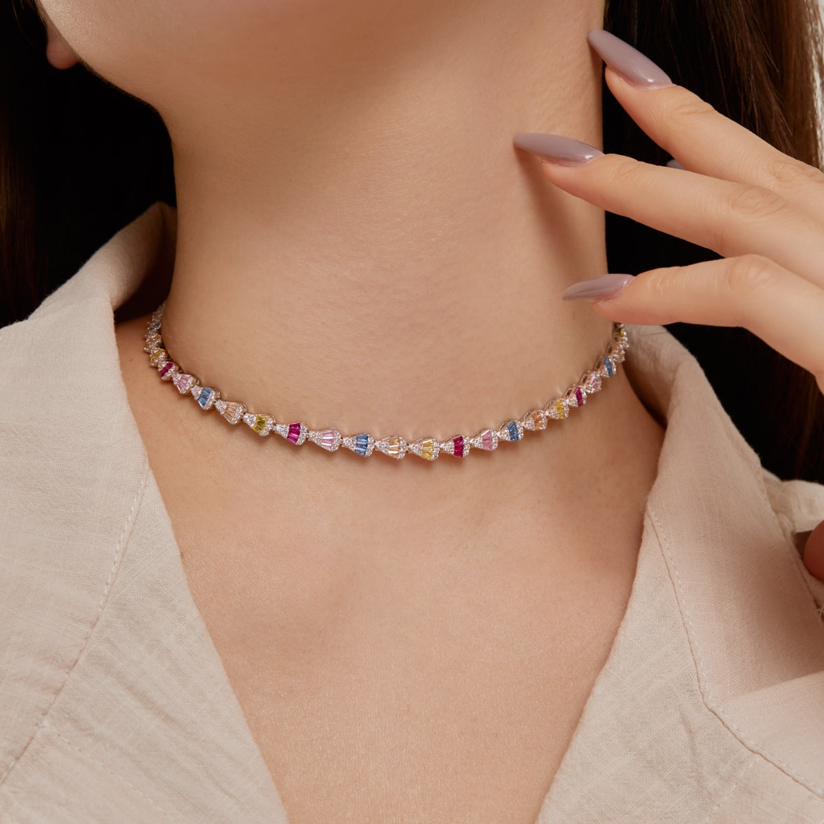 [Elite]Radiant Colorful Rainbow Necklace