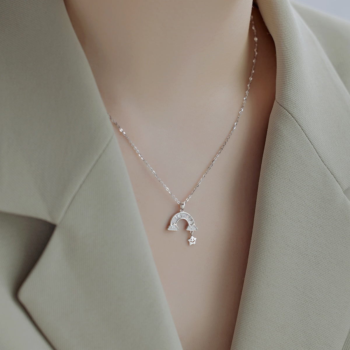 [Elite]Unique Rainbow Star Necklace