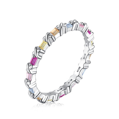 [Elite]Charming Colorful Round Cut Daily Ring