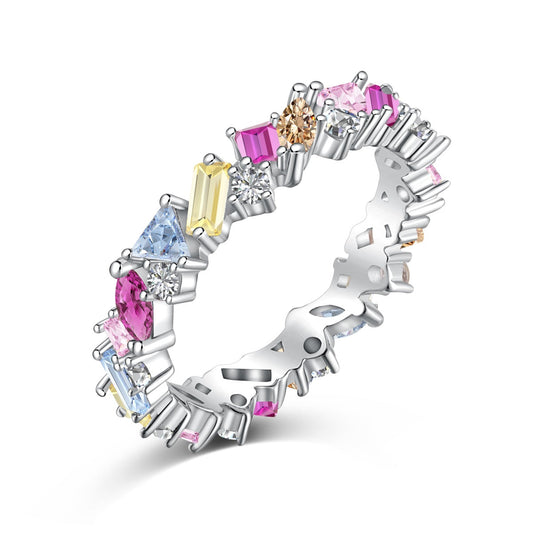 [Elite]Dazzling Polychromatic Multi cut Daily Ring