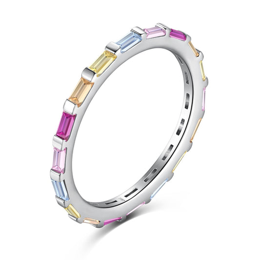 [Elite]Exquisite Multicolored Emerald Cut Daily Ring