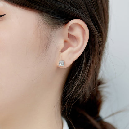 [Elite]1.0 Carat Radiant Princess Cut Wedding Earrings