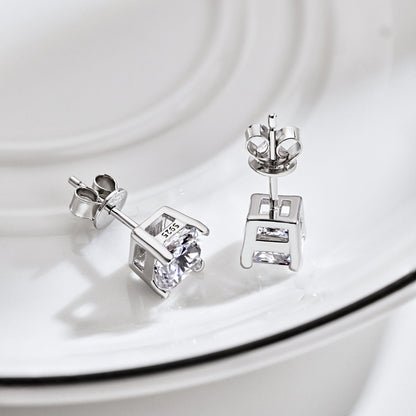 [Elite]1.0 Carat Radiant Princess Cut Wedding Earrings