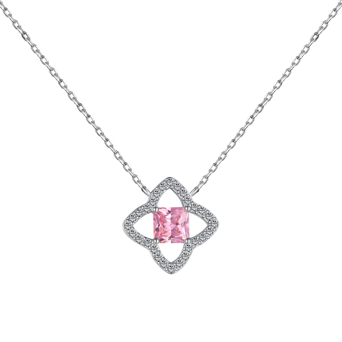 [Elite]Exquisite Flower Shape Princess Cut Necklace