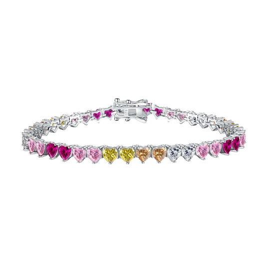 [Elite]Luxurious Colorful Romantic Heart Shape Lover Bracelet