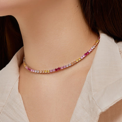 [Elite]Delicate Colorful Tennis Necklace