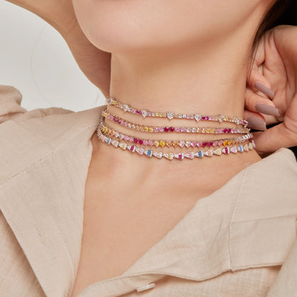 [Elite]Delicate Colorful Tennis Necklace