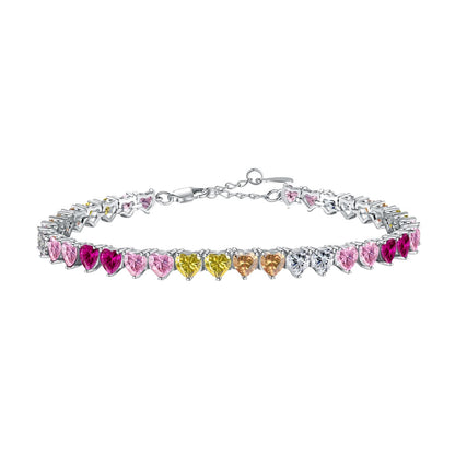 [Elite]Luxurious Colorful Romantic Heart Shape Lover Bracelet
