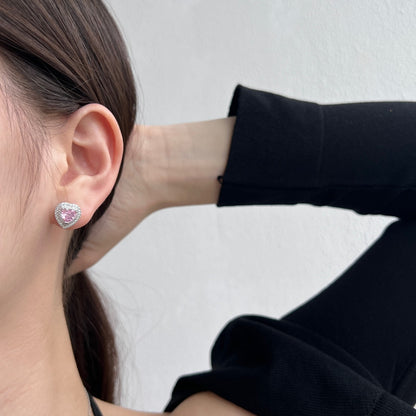[Elite]Dazzling Heart Shape Lover Earrings