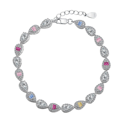 [Elite]0.25 Carat Radiant Water Drop Shape Daily Bracelet