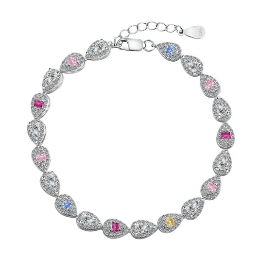 [Elite]0.25 Carat Radiant Water Drop Shape Daily Bracelet