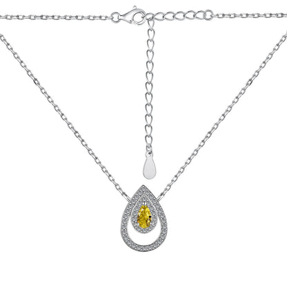 [Elite]Sparkling Pear Cut Necklace