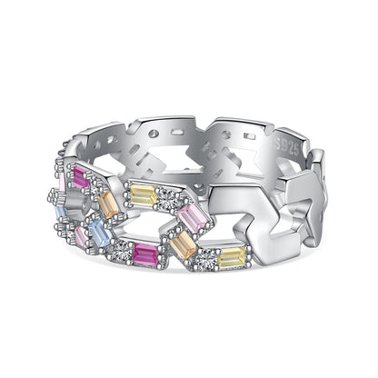 [Elite]Sparkling Vibrant Emerald Cut Daily Ring