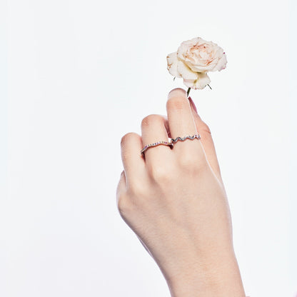 [Elite]Dainty Colorful Round Cut Party Ring