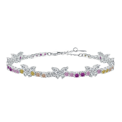 [Elite]Ornate Colorful Butterfly Shape Round Cut Daily Bracelet