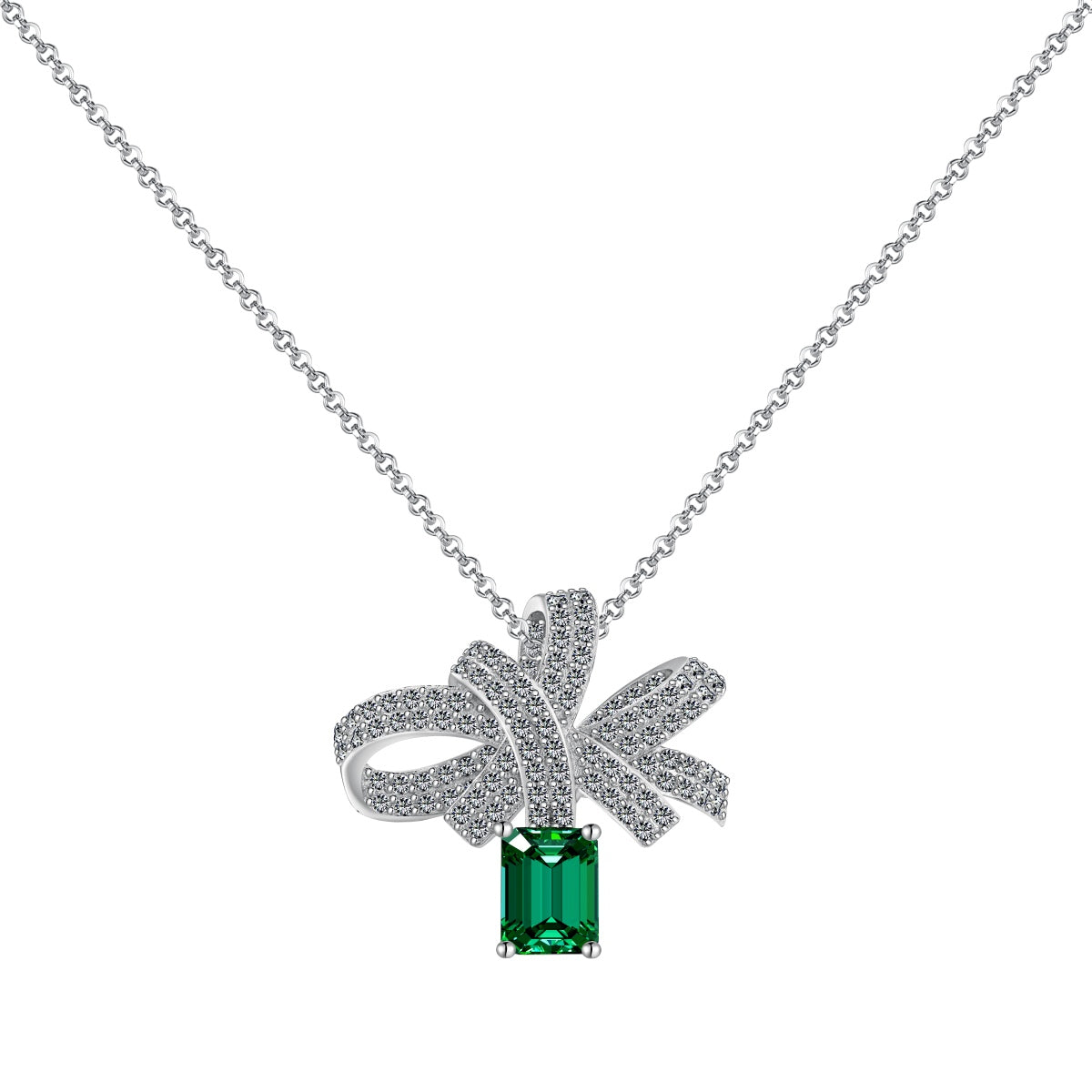 [Elite]Luxurious Flower Shape Emerald Cut Necklace