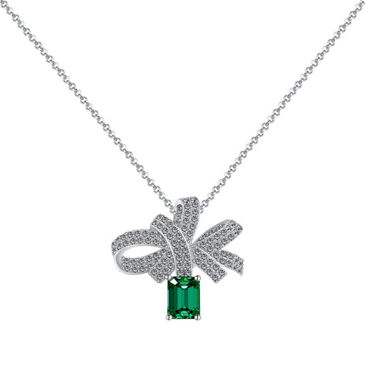[Elite]Luxurious Flower Shape Emerald Cut Necklace