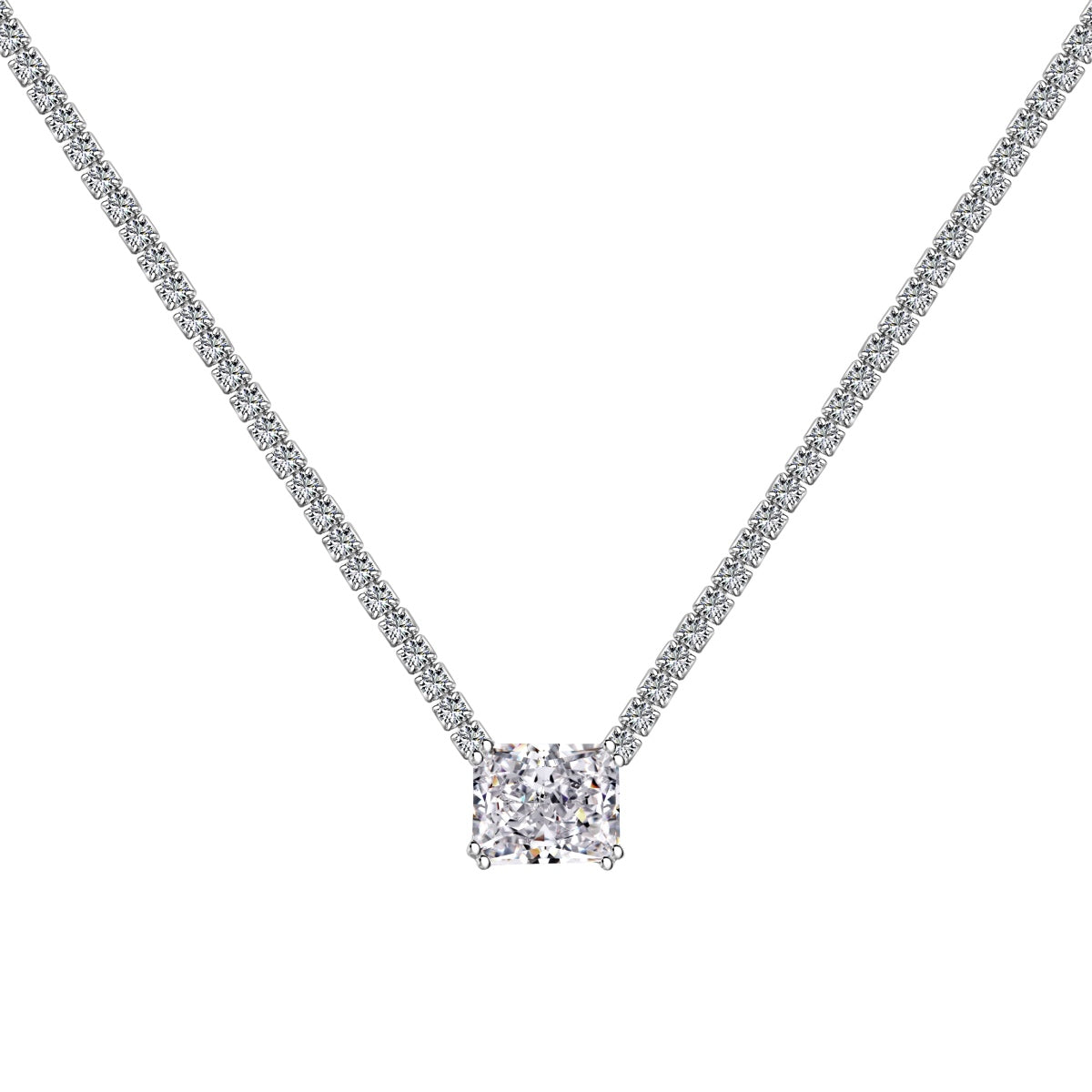 [Elite]4.0 Carat Elegant Radiant Cut Necklace