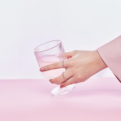 [Elite]Sparkling Colorful Round Cut Tennis Ring