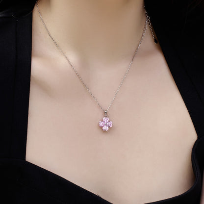 [Elite]Heart-Shaped Four-Leaf Clover Bead Necklace