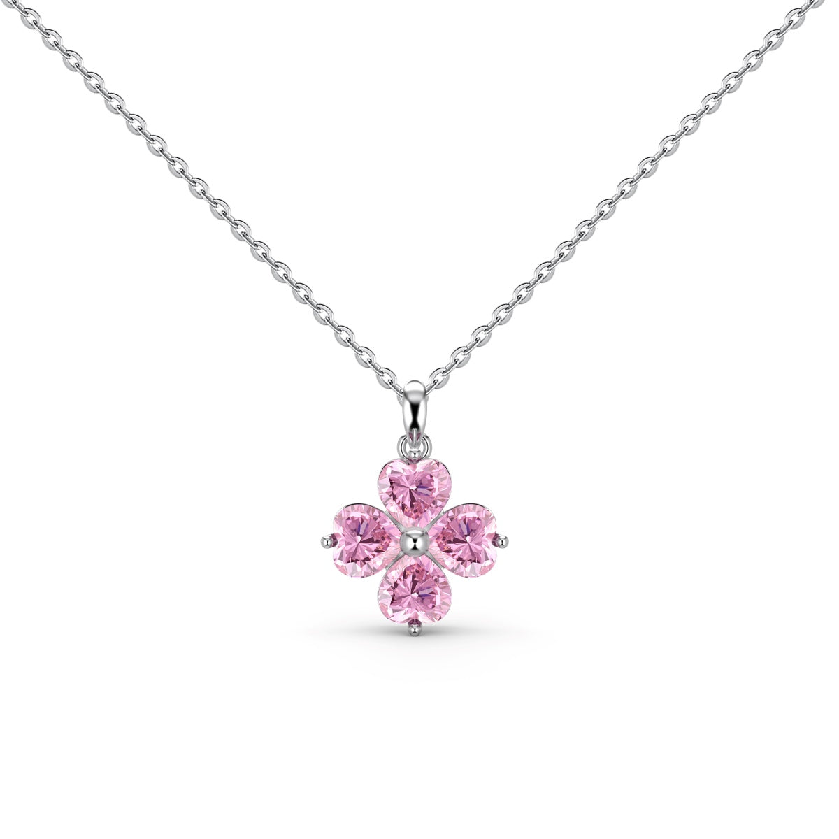 [Elite]Heart-Shaped Four-Leaf Clover Bead Necklace