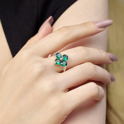 [Elite]Four-Leaf Clover Eight-Pointed Star Ring