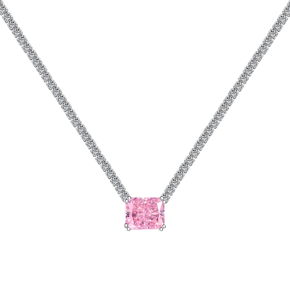 [Elite]4.0 Carat Elegant Radiant Cut Necklace